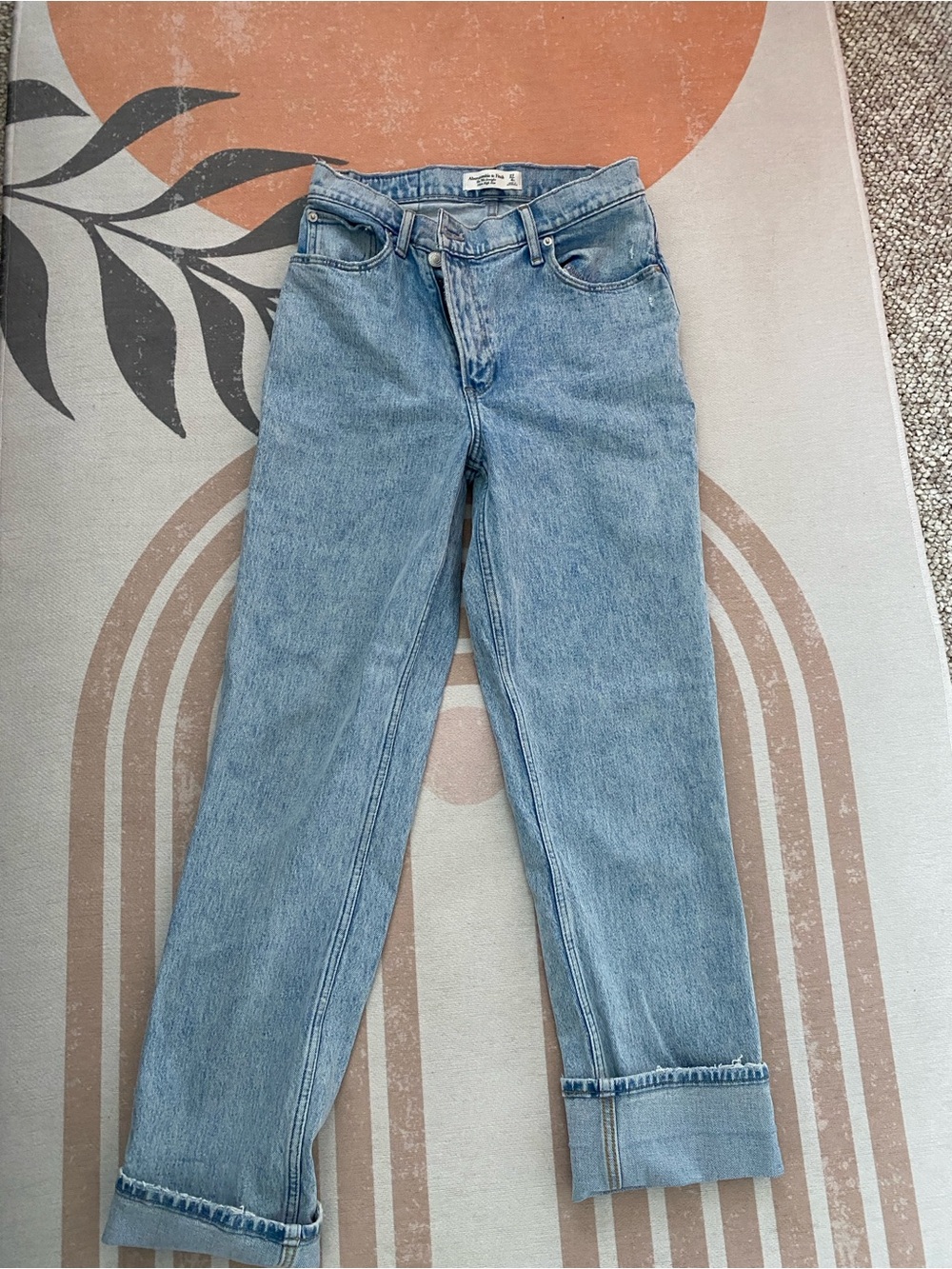 Abercrombie & Fitch Light Blue Straight-Leg Jeans